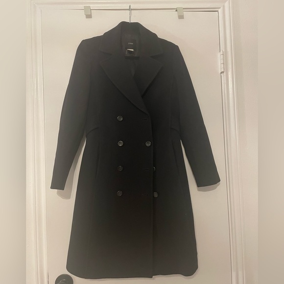 J. Crew Black Wool Coat - Picture 1 of 3